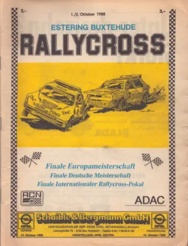 Programm Rallyecross Buxtehude 1./2.10.1988