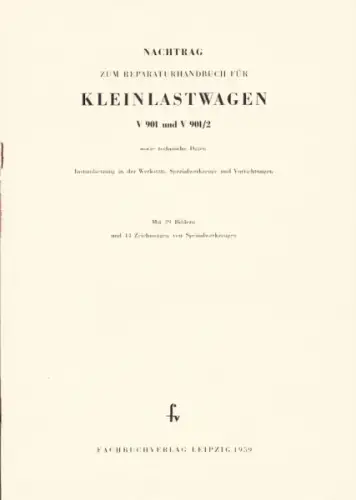 IFA Framo V 901/2 Reparaturanleitung 8.1956