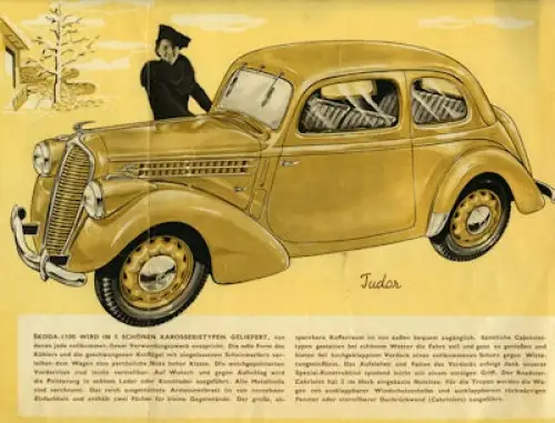 Skoda 1100 Prospekt 1930er Jahre