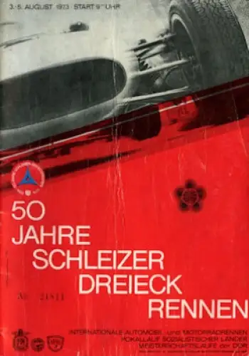 Programm 40. Schleizer Dreieck-Rennen 3.-5.8.1973