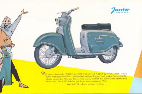 Adler Junior Luxus Prospekt ca. 1957
