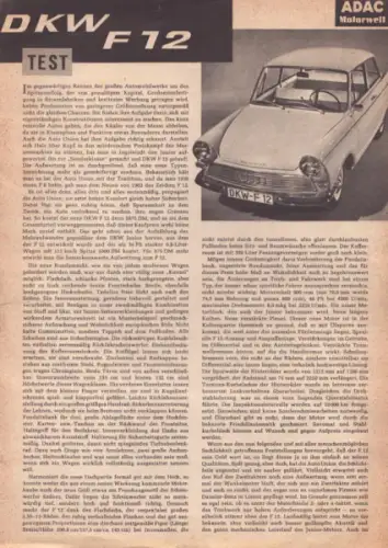 DKW F 12 Test ca. 1963