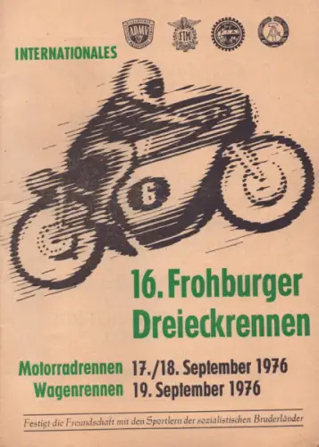 Programm 16. Froburger Dreieckrennen 1976