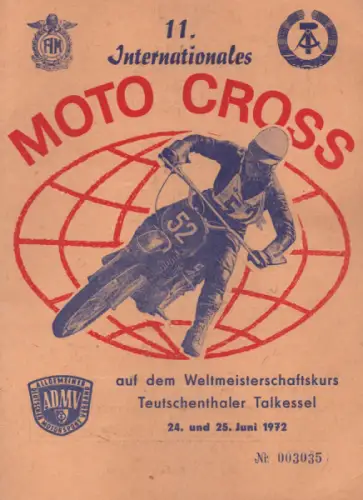 Programm 11. Teutschenthal Moto-Cross 24./25.6.1972