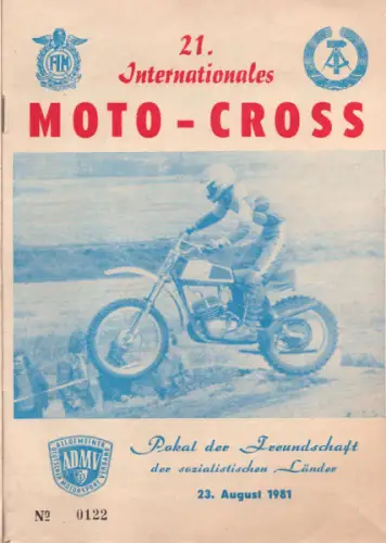 Programm 21. Teutschenthal Moto-Cross 23.8.1981