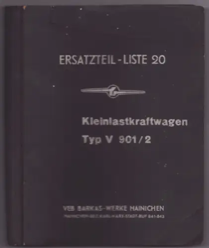 IFA Framo V 901/2 Ersatzteilliste 8.1956