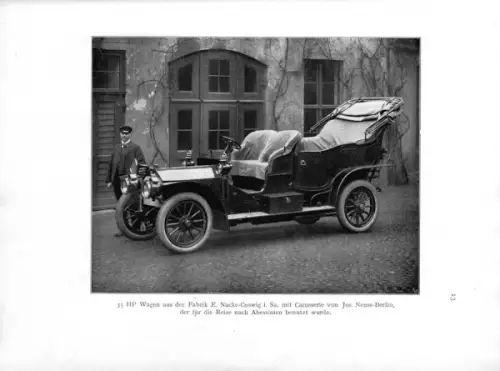 Arnold Holtz Mit Nacke-Motorwagen zu Kaiser Menelik 1908