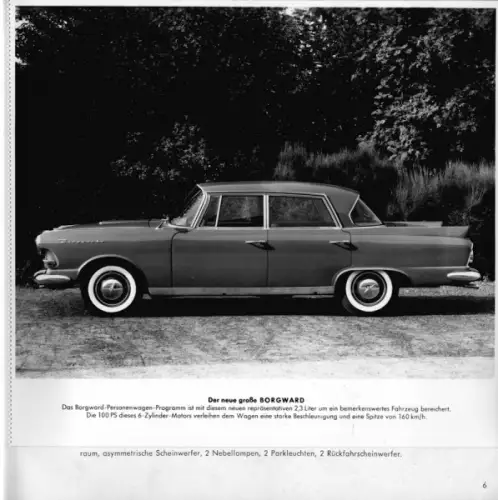 Borgward Pressemappe IAA 1959 Frankfurt am Main