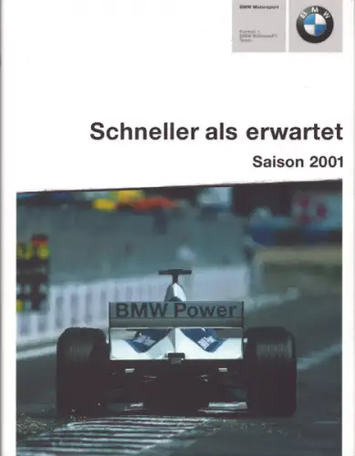 BMW Motorsport Formel 1 Buch Saison 2001