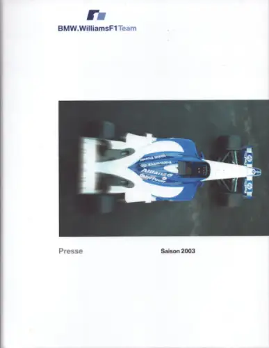 BMW Motorsport Formel 1 Presse Information Saison 2003