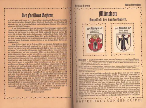 Deutsche Ortswappen vom Freistaat Bayern 1925