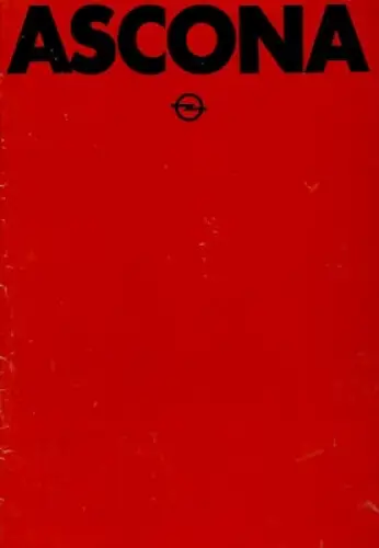 Opel Ascona B Prospekt 8.1979