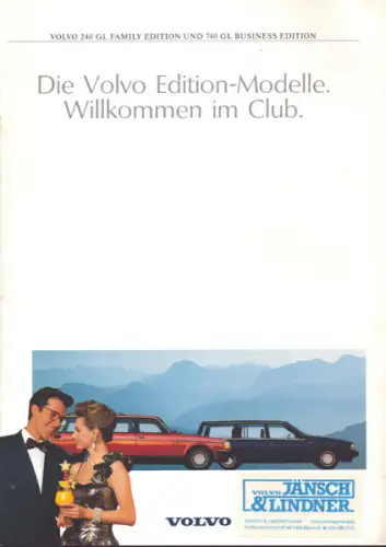 Volvo Edition Modelle Prospekt 1991