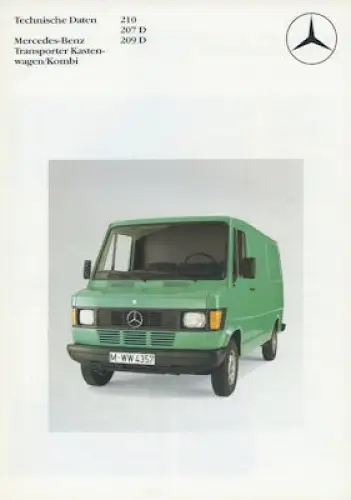 Mercedes-Benz Transporter/Kastenwagen/Kombi Prospekt 3.1986
