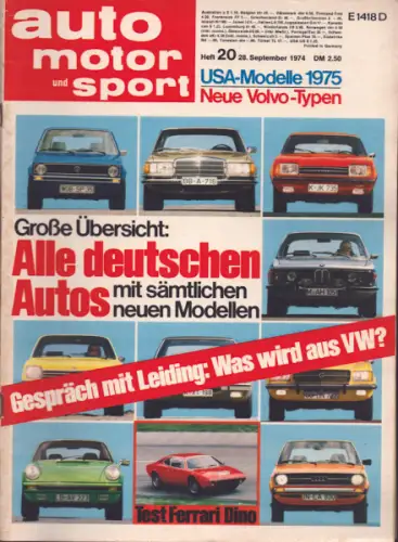 Auto, Motor & Sport 1974 Heft 20