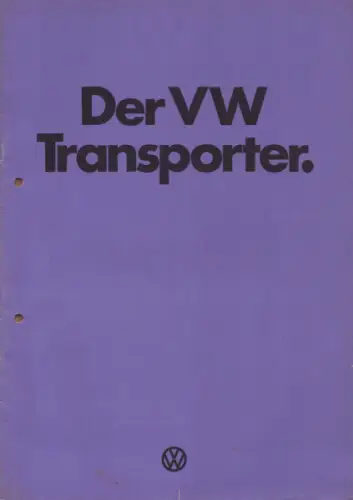 VW T 2 Transporter Prospekt 1.1975