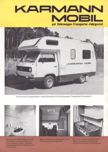 VW T 3 Karmann Mobil Prospekt 9.1979
