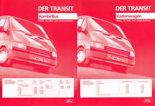 Ford Transit Prospekt 7.1986