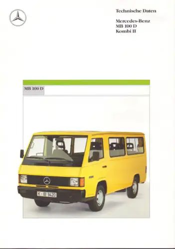 Mercedes-Benz MB 100 D Kombi 2 Prospekt 9.1989