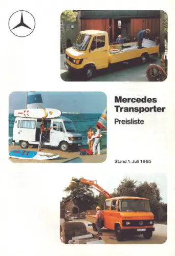 Mercedes-Benz Transporter Preisliste 7.1985