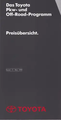 Toyota Preise 5.1990
