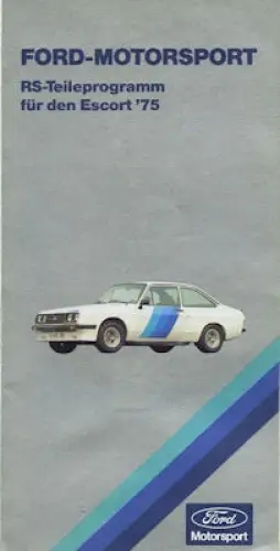Ford Escort RS Teileprogramm 1975