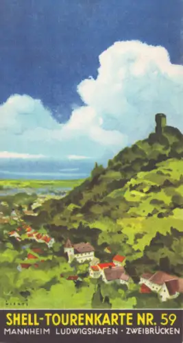 Shell Tourenkarte 59 1930er Jahre