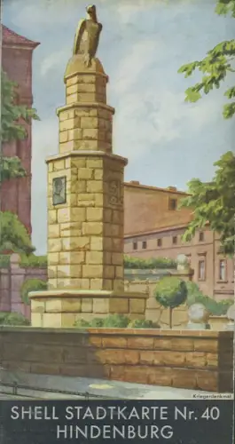 Shell Stadtkarte Nr. 40 Hindenburg 1930er Jahre