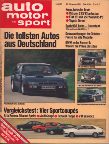 Auto, Motor & Sport 1981 Heft 21