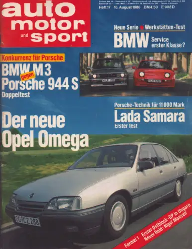 Auto, Motor & Sport 1986 Heft 17