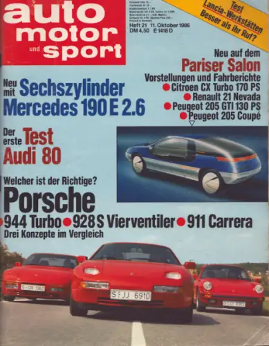 Auto, Motor & Sport 1986 Heft 21