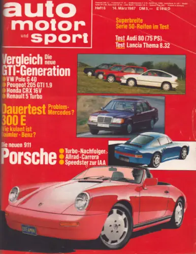 Auto, Motor & Sport 1987 Heft 6