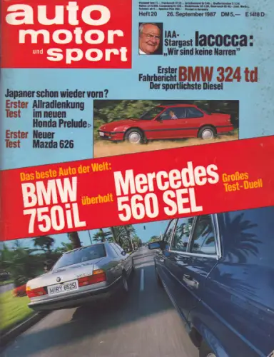 Auto, Motor & Sport 1987 Heft 20