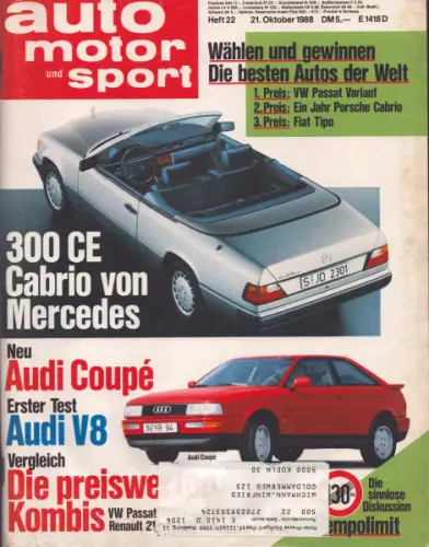 Auto, Motor & Sport 1988 Heft 22