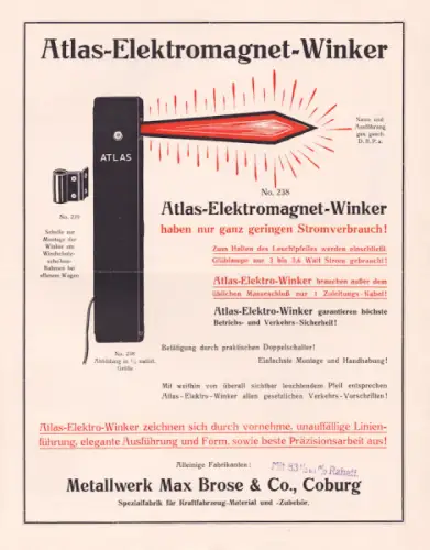 Atlas Winker Prospekt ca. 1930