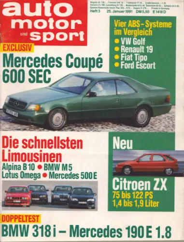 Auto, Motor & Sport 1991 Heft 3