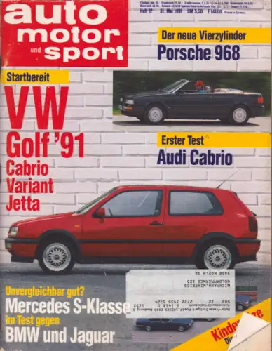 Auto, Motor & Sport 1991 Heft 12