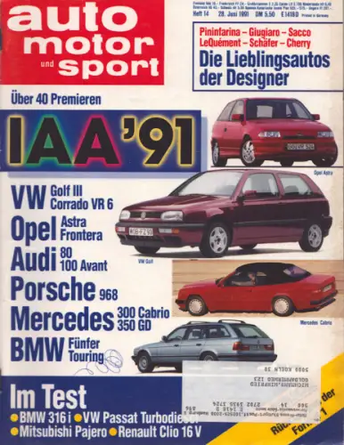 Auto, Motor & Sport 1991 Heft 14