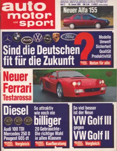 Auto, Motor & Sport 1992 Heft 2