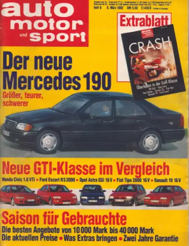Auto, Motor & Sport 1992 Heft 6
