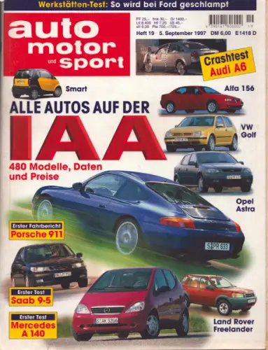 Auto, Motor & Sport 1997 Heft 19