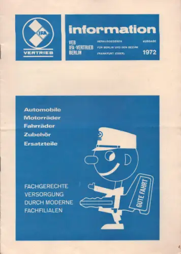 IFA Vertrieb Information 1972