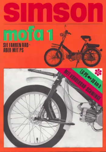 Simson Mofa 1 Prospekt 1971
