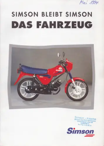 Simson S 53 / S 83 Prospekt 1994