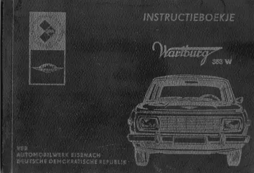 Wartburg 353 W Bedienungsanleitung 1975 nl