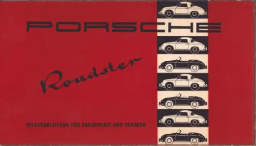Porsche Roadster Pflegeanleitung 1950er Jahre