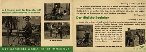 Wanderer Motorfahrrad und Fahrrad Programm 2.1933
