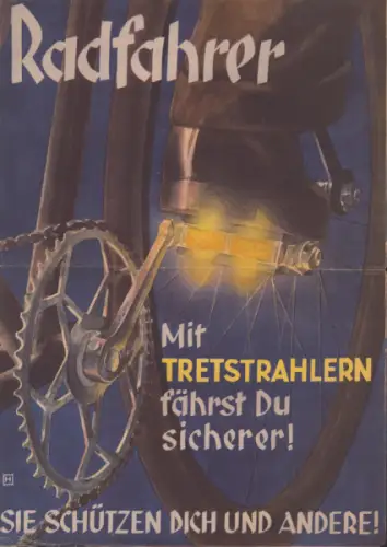 Fahrrad-Plakat -Tretstrahler- 1930er Jahre