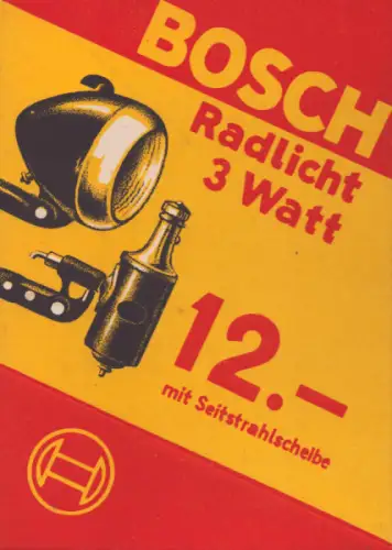 Bosch Werbe-Löschblatt 1930er Jahre