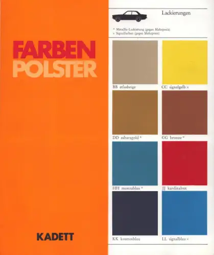 Opel Kadett C Farben 7.1973